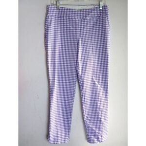 Swing Control Women Purple White Plaid Pull On Ankle Golf Sports Pants size 12